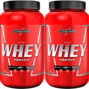 Combo 2x Suplemento em Pó Nutri whey Protein Para Ganho de Peso Chocolate 900g Pote – Integralmedica